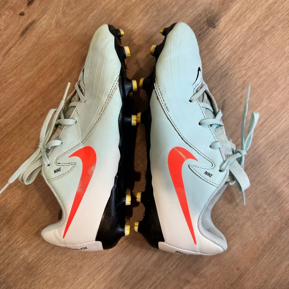 Nike Phantom GX Soccer Cleats Kids 3.5Y Blue Orange Athletic‎ Shoes Youth Sports